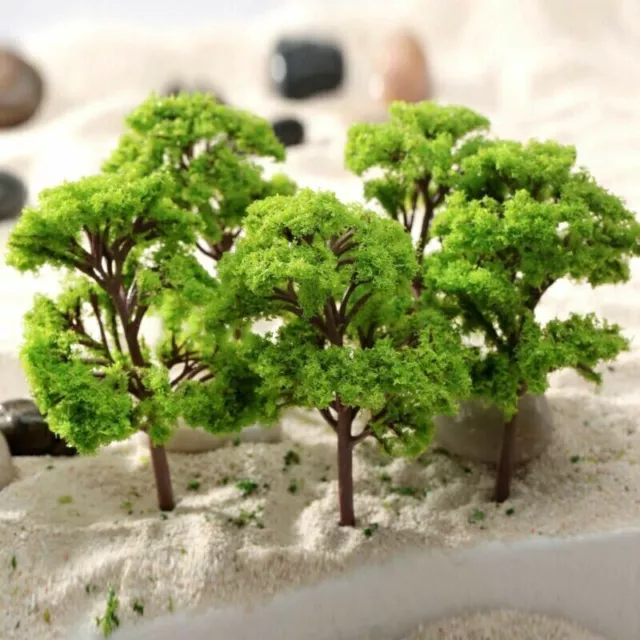 20x Modell Baum - 12cm Laubbäume Für Landschaft Modellbau Modelleisenbahn