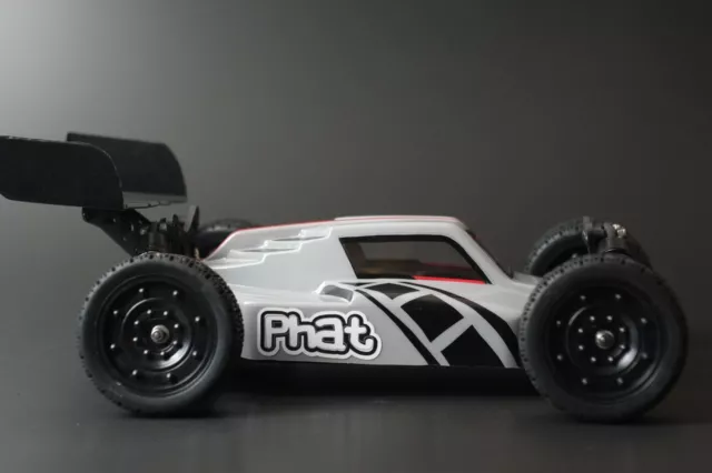 PHAT BODIES 'ATAK' buggy body + wing LC Racing EMB-1 WLtoys 144001 Mini 8ight