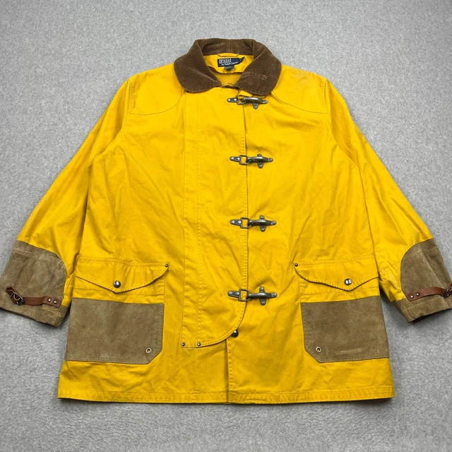 Купить Vintage 80s Polo Ralph Lauren Cotton Fireman Lobster Clasp Jacket Buckle Back XL, цена 113 790 руб — (257397729586), США