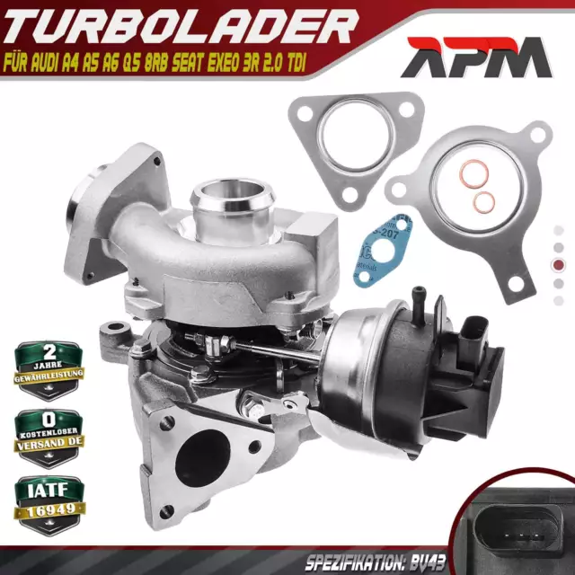 Turbolader für Audi A4 8K B8 A5 A6 4F C6 4G Q5 8RB Seat Exeo 3R2 3R5 2.0 TDI