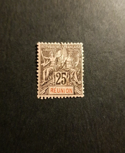 Timbre France Colonie Reunion N°39 Neuf * Mh 1892 Rousseur Cote 29€