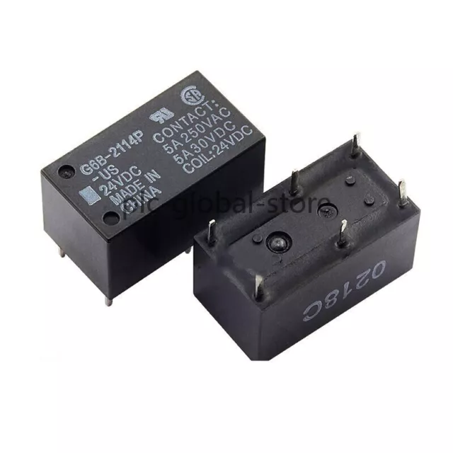 1x 5x 10x Omron G6E-134P-US 24VDC 6Pins  Power Relay 5A 250VAC