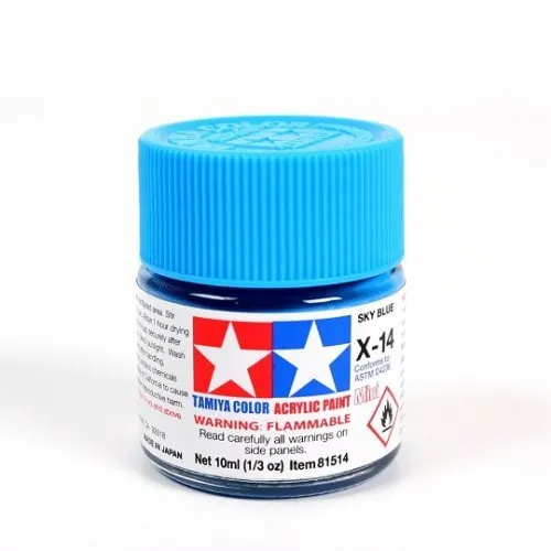 Acryl Farbe Glänzend 10 ML Sky Blau - Tamiya - X-14 Tamiya X14