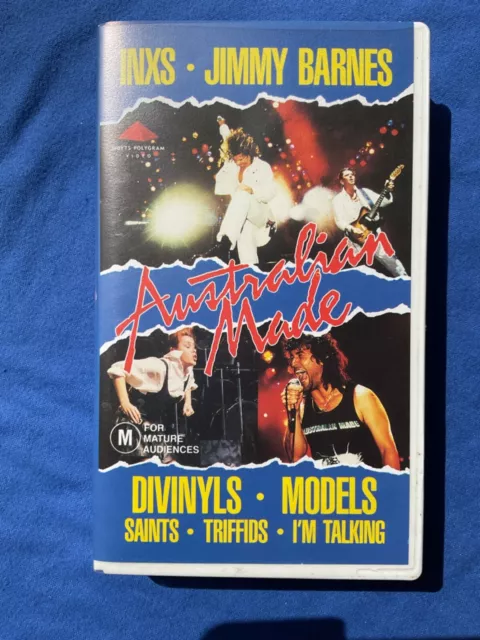 Vintage INXS, SAINTS, BARNES, ,AUSTRALIAN MADE Concert VHS Cassette.  PAL, VHS