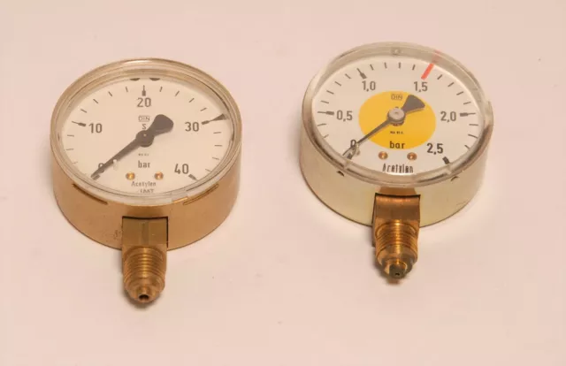 Ersatzmanometer Acetylene, 0-1, 5/2,5bar Ou 0-40bar Ou Capuchon de Sélection