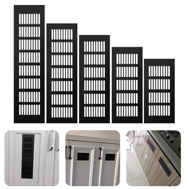 2 Grilles De Ventilation Rectangulaires En Aluminium - 150*200 Mm