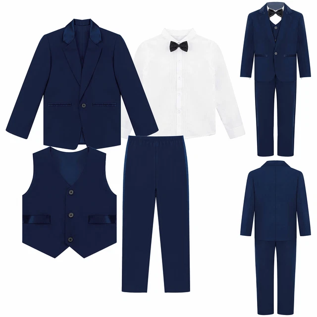 Camicia iEFiEL bambini ragazzi set abito gentleman smoking blazer abito gilet pantaloni