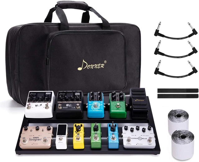 🎸 𝗗𝗢𝗡𝗡𝗘𝗥 Aluminium Guitar Effect Pedal Board Pedalboard + Chunky Backpack