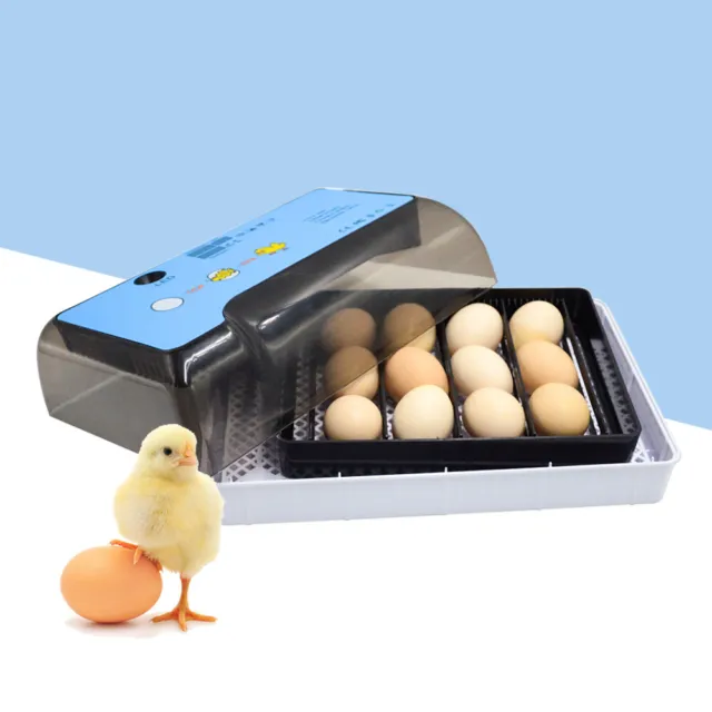 Brutautomat für Hühner und Enten Vollautomatische Brutmaschine 12 Eier Inkubator