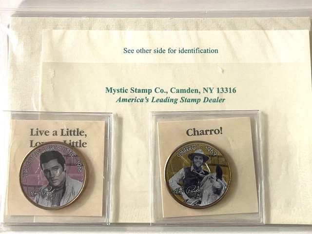 2 E Presley Movie Coin Collection Colorized Half $ Charro Live Love a Little