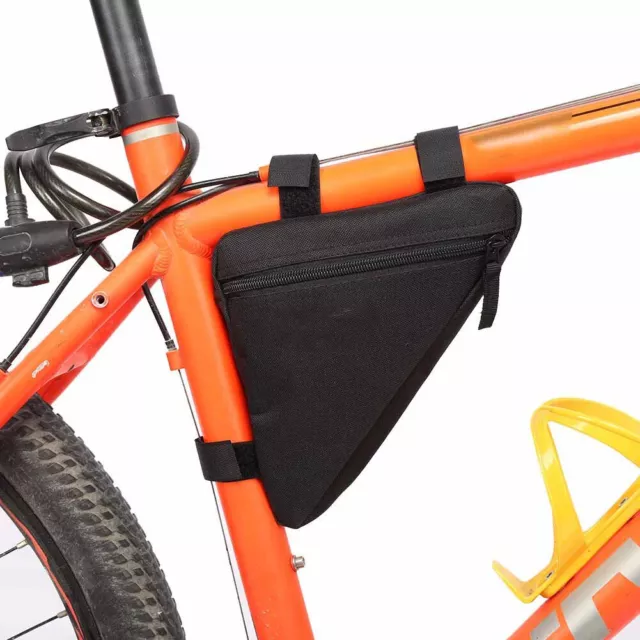 (Noir) Sac De Vélo Pochette De Vélo Sacoche De Cadre Selle Vélo VTT Sac