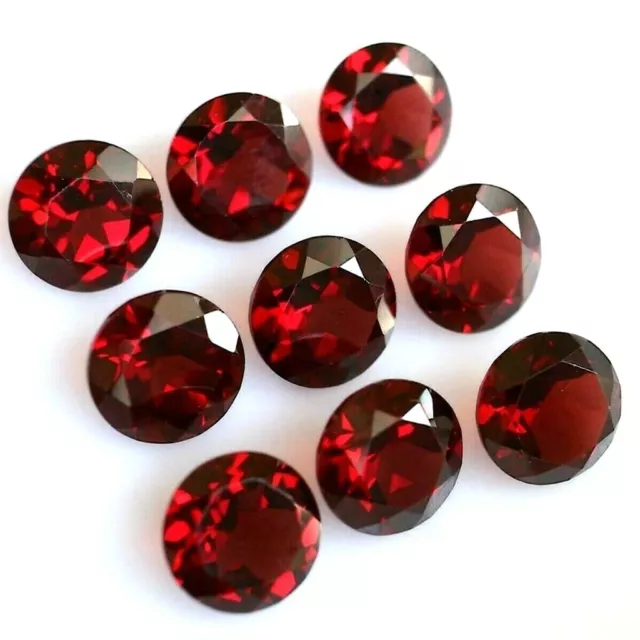 Wholesale Lot 5mm Round Cut Natural Mozambique Garnet Loose Calibrated Gemstone