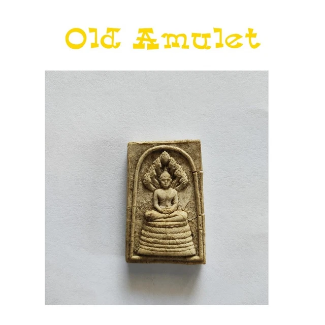 Antique old buddha amulet thai amulet ancient old buddha rare item thai