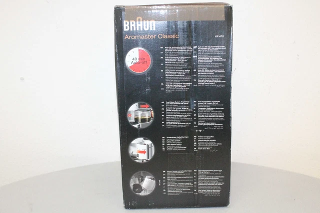 BRAUN KF 47/1 WEISS KAFFEEMASCHINE AROMASTER CLASSIC Neu Rechnung MwSt 3