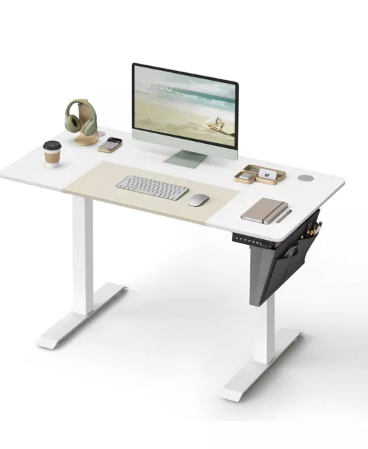 SONGMICS Electric Standing Desk, Height Adjustable Desk, 60 x 120 x (72-120) cm