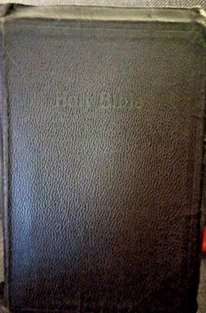 Early 1900s Holman Bible King James Version belonged to young woman c 1938 NJ