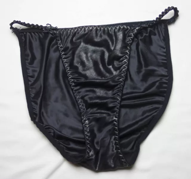 VINTAGE SILVER METALLIC Satin Panties by Jo Intimates - Size Large $81. ...