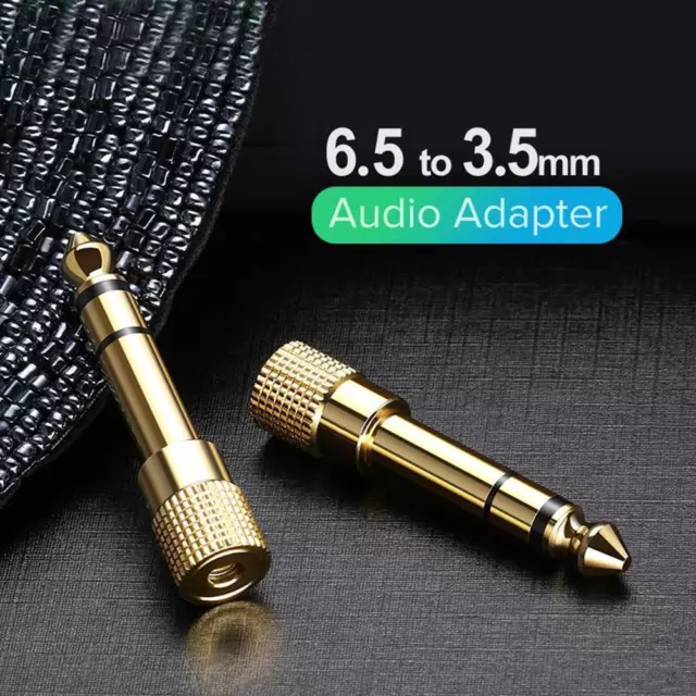 1X 6.3mm 1/4" Male plug to 3.5mm 1/8" Female Jack Stereo Adapter Headphone U2N3