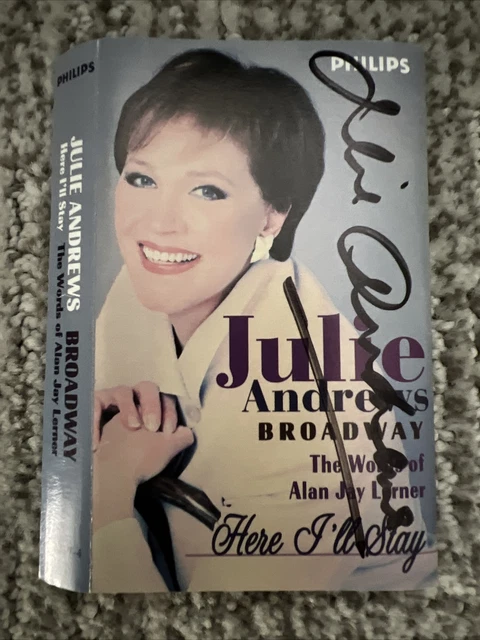 Julie Andrews Signed Tape Here Ill Stay JSA COA Julie Andrews Signed Tape Here Ill Stay JSA COA