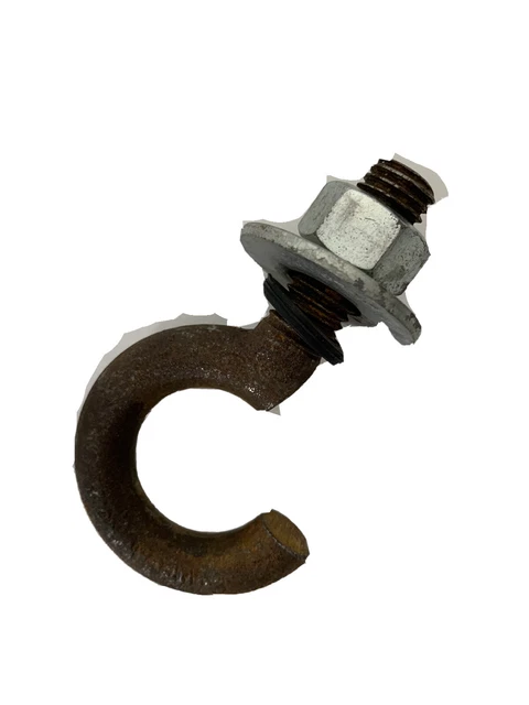 4” C Bolt Iron Vulcan Forged in US Hardware Repurpose Nautical 070P 7389