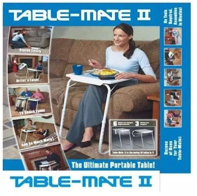 Portable Table Mate TV Dinner Laptop Adjustable Bed Sofa Lap Tray - Folding Desk