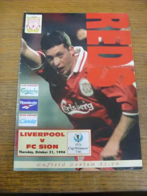 31/10/1996 Liverpool v FC Sion [European Cup Winners Cup] (team changes)