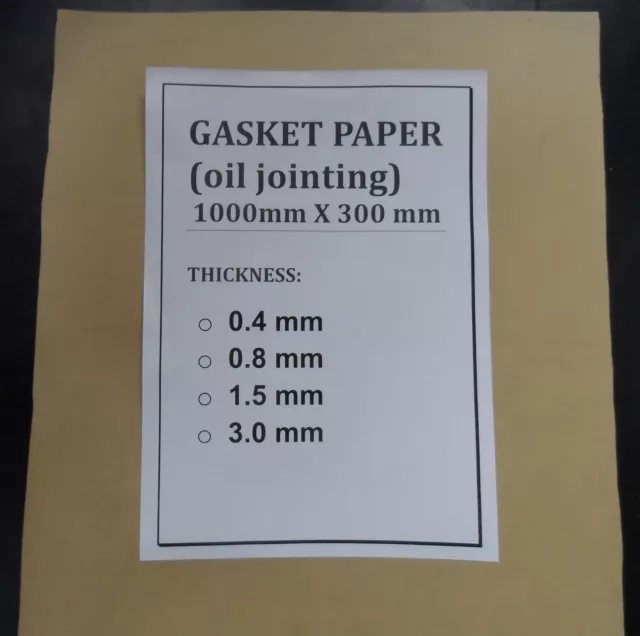 Gasket Paper, Oil Jointing, 1000 Mm X 300 Mm X  0.8 Mm, Diy Gaskets,