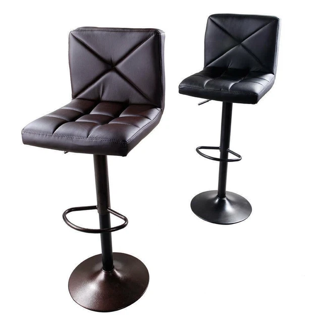 2 Pack Bar Stool PU Leather Modern Adjust Heigh Swivel Barstool Hydraulic Chair