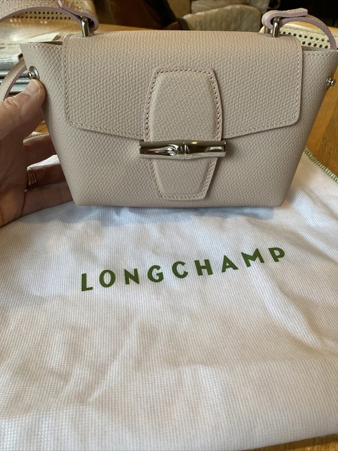 NWT Longchamp Roseau XS Leather Satchel Crossbody Bag Sage Light Green  AUTHENTIC