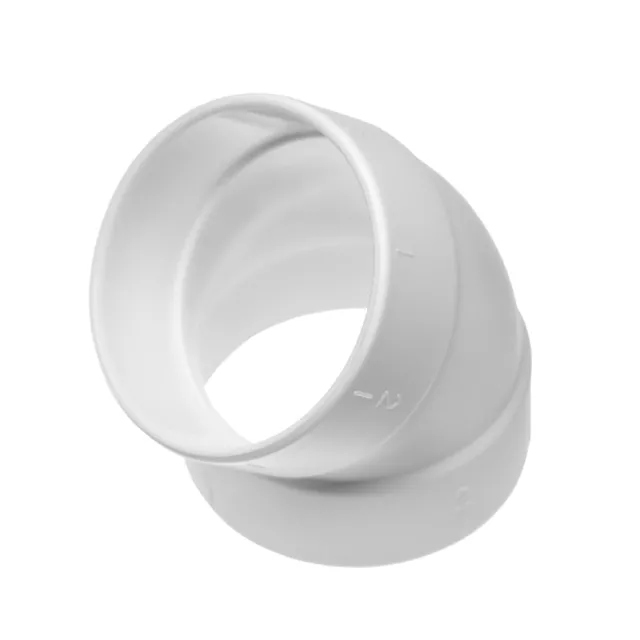 Tuyau coudé intérieur-intérieur 45° blanc Ø 50,8mm pour aspirateur central