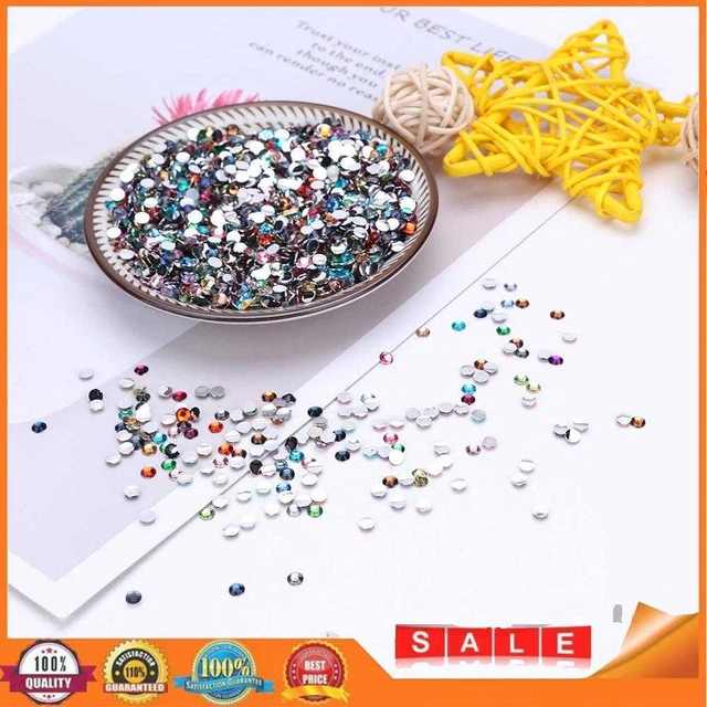 Prosperveil 30 g 4 mm Kristall flache Rückseite Strasssteine Strass Steine Rund