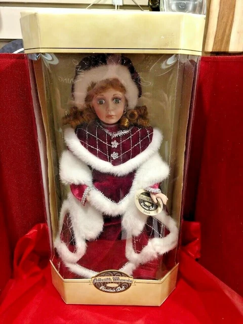 PORCELAIN DOLL Gabrielle Winter 17" VINTAGE COLLECTABLE MEMORIES GENUINE