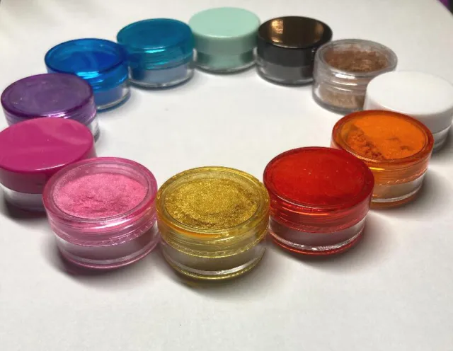 Perlen Farbpigmente für Epoxidharz, Resin,Seife 12 Farben im Set, Farbpulver