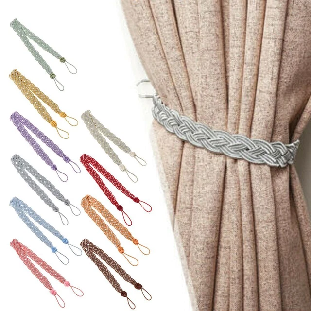 Practical Hold Satin Voile Strap Braided Tiebacks Tie Backs Curtain Holder Rope