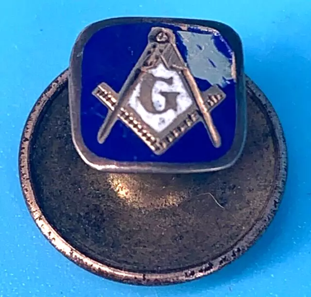 Masonic Freemason Knights Templar Pin - Masons Threaded Post Small Antique
