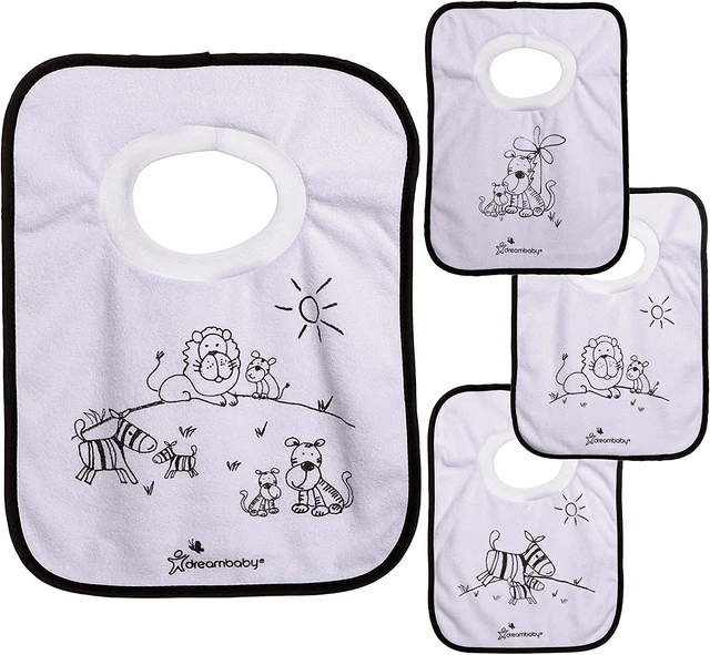 Pulóver de tela Dreambaby Terry baberos - súper absorbente para alimentación y - 4