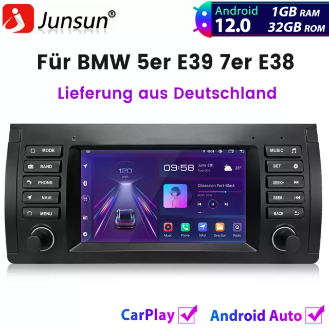 Für BMW 5er E39 7er E38 Android12 Carplay Autoradio Stereo GPS NAV WIFI DAB+ 32G