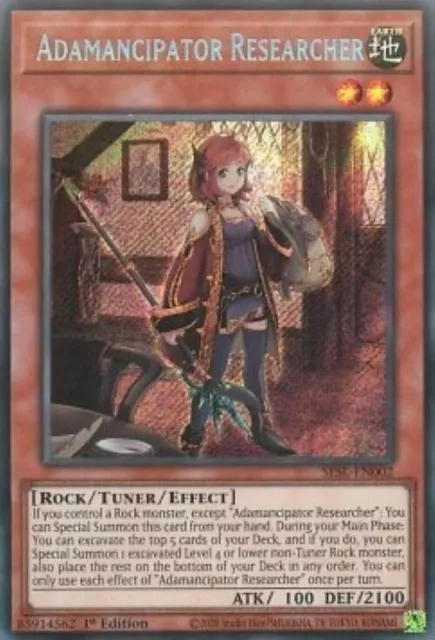 Yugioh-Adamancipator Researcher-Secret Rare-1st Edition-SESL EN002 (LP)