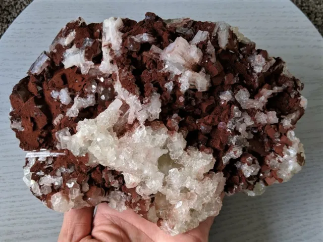 Apophyllite with Scolecite and Calcite Mineral/Crystal 220x150mm