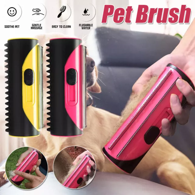 Pet Dog Cat Hair Remover Grooming Roll Comb Shedding Deshedding Trimmer Brush