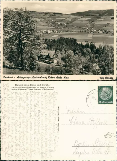 Deschney (Deschnei) Deštné v Orlických horách Stadt Baumblüte 1938