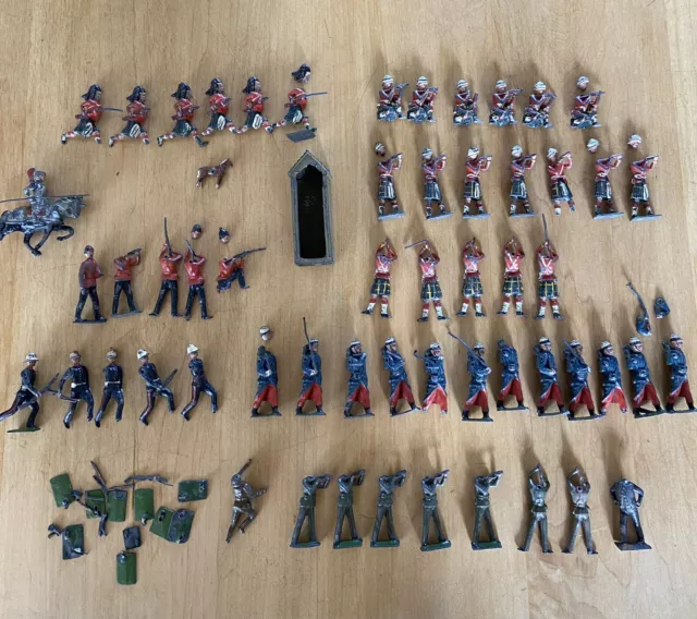 British Vintage Lead Toy Soldiers Job Lot For spares or repair.