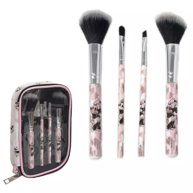 Set Pennelli Per Il Trucco Minnie Mouse Disney 4 Pennelli Con Pochette - 2352