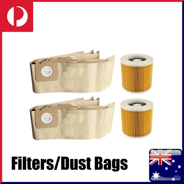 5X dust bag 1X Filter for KARCHER WD3 Premium WD 3,300 M WD 3,200