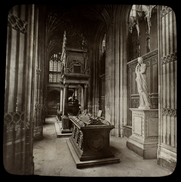Magic Lantern Slide WESTMINSTER ABBEY QUEEN MARY CHAPEL C1890 FOTO .. LONDON