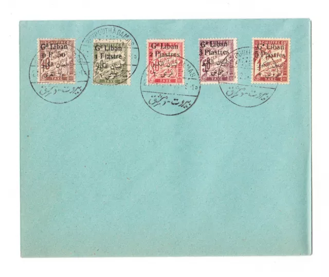 Lettre Colonies Françaises Grand Liban + timbres