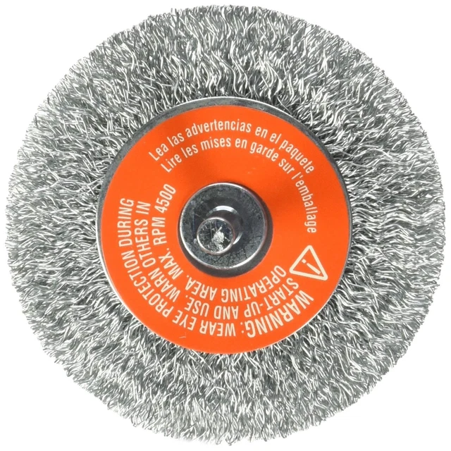 Wire Wheel, 1/4-Inch Crimped, Coarse Shank, 3-Inch (70-603)