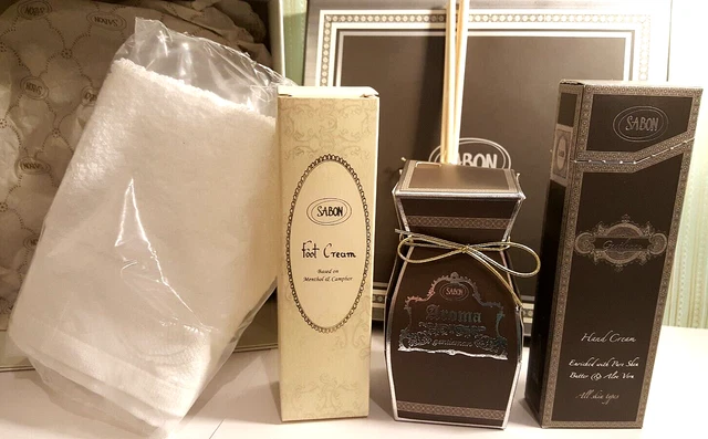 SABON Gentleman Set Kit de cuidado corporal para hombre crema de manos pie difusor de caña aroma