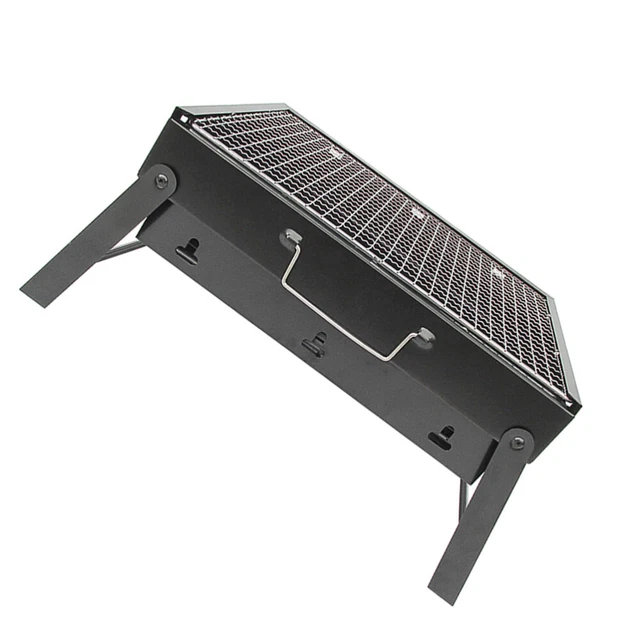 Holzkohlegrill Edelstahl-Grillrost Mini Faltbarer Grill Grill Einfacher