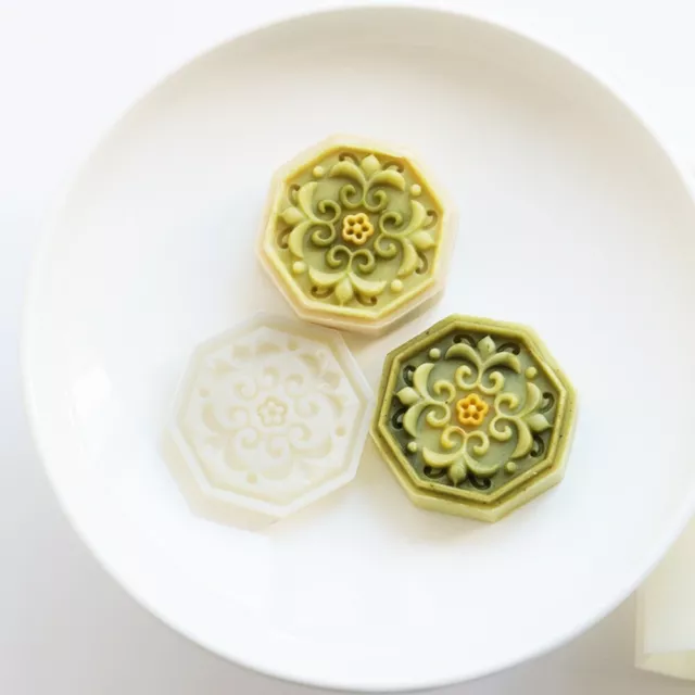 Octagonal Pastry Baking Mold Chinese Traditional Pattern Mooncake Stamp  Cookie
